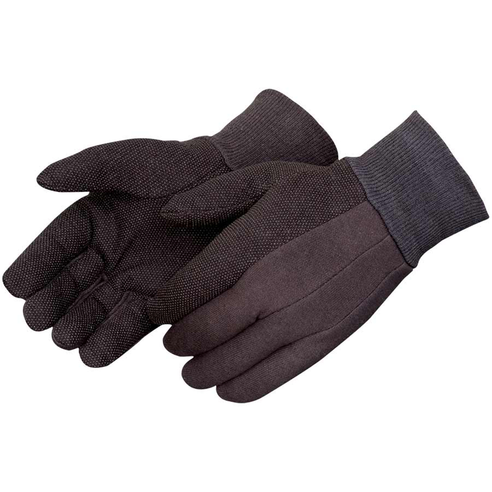 9 OZ PVC DOTTED BROWN JERSEY MENS - Jersey Gloves